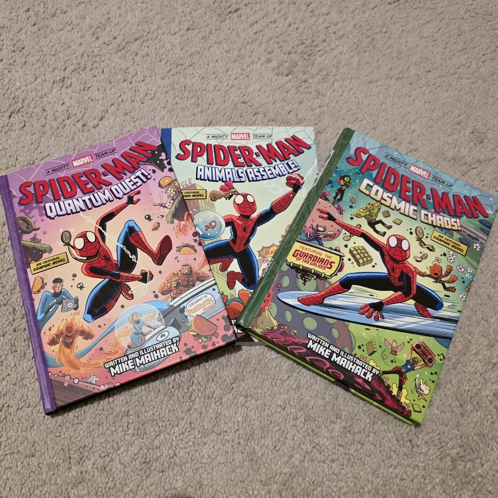 3 Spider-Man Graphic Novel Books Set